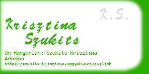 krisztina szukits business card